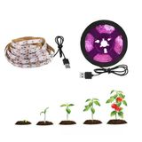 Tam Spektrum Bitki Büyütme Şerit Işık 5V Usb Uç 1 Mt Dış Mekan