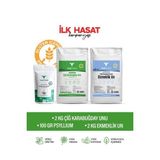 Tam Tarım Glutensiz Çiğ Karabuğday Unu 2 Kg – 100% Tam Çiğ Karabuğday Ekmeklik Un 2 Kg – Psyllium 100 Gr