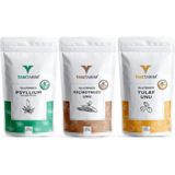 Tam Tarım (Glutensiz) Organik Karnıyarık Otu Tozu 300 gr + (Glutensiz) Keçiboynuzu Unu 300 gr + (Glutensiz) Yulaf Unu 300 gr - 1,1 kg