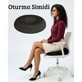 Tam12 Koltuk Sandalye Yastığı Ortopedik Oturma Simidi Basur İçin Açık Halka Şeklinde Tasarım - Siyah