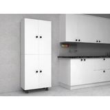 Tamamı Mdf 6 Raflı Çok Amaçlı Mutfak Banyo Dolabı - 60 Cm