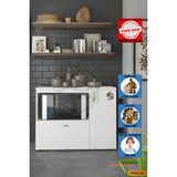 TAMAMI MDF Mobilyanı Tasarla Mikrodalga/Mini Fırın Modülü 2 Kapaklı Çok Amaçlı Mutfak Dolab