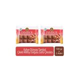 Tambol Çilekli Milföy Dolgulu Sütlü Çikolata 100 Gr X 2 Adet