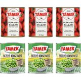 Tamek 3x830 gr Domates Salçası + 3x830 gr Bezelye