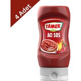 Tamek Acı Sos 240 G x 4 Adet - Pratik ve Lezzetli Acı Sos Seti - 1 Adet