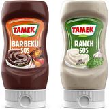 Tamek Barbekü ve Ranch Sos, Çift Paket, Worcester Soslu Barbekü ve Ekşi Kremalı Ranch Sos, 2'li Set