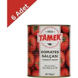 Tamek Domates Salçası 830 gr x 6 Adet Türkiye Menşeli Yoğun Kıvamlı Salça - 1,26 gr