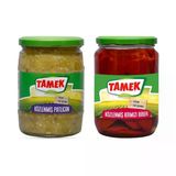 Tamek Közlenmiş Biber ve Patlıcan Cam Kavanoz 2 li