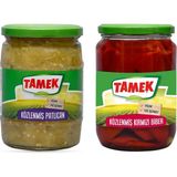 Tamek Közlenmiş Biber ve Patlıcan Cam Kavanoz 2li - 1 Paket