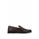 Tamer Tanca 478 B1202 Erkek Hakiki Deri Kahverengi Loafer Ayakkabı