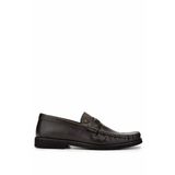 Tamer Tanca 478 B1302 Erkek Hakiki Deri Kahverengi Loafer Ayakkabı