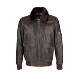 Tamer Tanca 993 B-25 Kızıl Eskitme Erkek Deri Mont