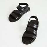 Tamer Tanca Erkek Derı Duz Sandalet Sandalet 537 583 Erk Sndlt Y23 - Siyah