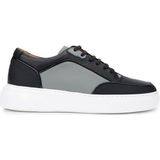 Tamer Tanca Erkek Deri Siyah Sneakers & Spor Ayakkabı 1092 202501 Erk Ayk Y25 Syh Mt/fltr/grı