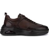 Tamer Tanca Erkek Hakiki Deri Kahverengi Sneakers & Spor Ayakkabı 298 3141-2527 Erk Ayk SK25-26 Khv Atls/khv Gutı