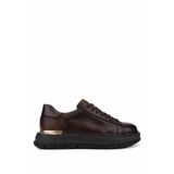 Tamer Tanca Erkek Hakiki Deri Kahverengi Sneakers & Spor Ayakkabı 298 3212-2605 ERK AYK SK25-26 KAHVE
