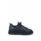 Tamer Tanca Erkek Hakiki Deri Lacivert Sneakers & Spor Ayakkabı 381 20550 ERK AYK SK24-25 LACI ANL