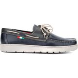 Tamer Tanca Erkek Hakiki Deri Lacivert/yeşil Casual Ayakkabı 496 B3495 Erk Ayk Y24 Navy/green - Lacivert - Yeşil