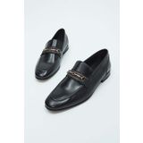 Tamer Tanca Erkek Hakiki Deri Siyah Bufalo Klasik Ayakkabı