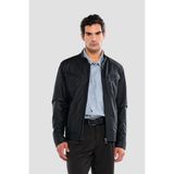 Tamer Tanca Erkek Hakiki Deri Siyah Deri Mont 571 Smr 768 Erk Dr Mont SK25/26 Sıyah Tafta - 5XL