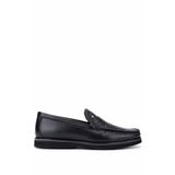 Tamer Tanca Erkek Hakiki Deri Siyah Floter Loafer Ayakkabı 886 2791 ERK AYK SK25-26 SIYAH FLTR