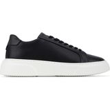 Tamer Tanca Erkek Hakiki Deri Siyah Sneakers & Spor Ayakkabı 13 2033 Erk Ayk SK26-27 Syh/byz Tbn - Siyah - Beyaz