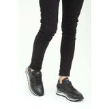 Tamer Tanca Erkek Hakiki Deri Siyah Sneakers & Spor Ayakkabı