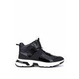 Tamer Tanca Erkek Hakiki Deri Siyah Sneakers & Spor Bot 1093 1401 Erk Bot SK25-26 Sıyah Prst