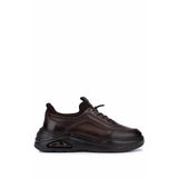 Tamer Tanca Erkek Hakiki Deri Sneakers & Spor Ayakkabı 298 3138-2527 ERK AYK SK25-26 KAHVE SLVR ALKL