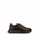 Tamer Tanca Erkek Hakiki Deri Sneakers & Spor Ayakkabı 298 3229-2665 ERK AYK SK25-26 KAHVE SLVR ALKL