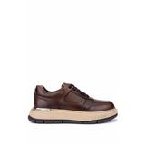 Tamer Tanca Erkek Hakiki Deri Taba Sneakers & Spor Ayakkabı 298 3228-2605 ERK AYK SK25-26 TABA SLVR ALKL