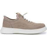 Tamer Tanca Erkek Hakiki Deri Vizon Nubuk Sneakers & Spor Ayakkabı 1204 9169-F412 Erk Ayk Y26 Vızon Nbk