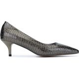 Tamer Tanca Kadın Deri Antrasit Stiletto Ayakkabı 886 01 Bn Ayk SK24-25 Antrasıt Fsly Bsk