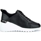 Tamer Tanca Kadın Deri Siyah Deri Sneakers & Spor Ayakkabı 1063 04 Bn Ayk SK24-25 Sıyah Dr