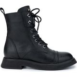 Tamer Tanca Kadın Deri Siyah Floter Casual Bot 1066 2077 Bn Bot SK24-25 Sıyah Fltr