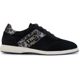 Tamer Tanca Kadın Deri Siyah Sneakers & Spor Ayakkabı 902 010 Bn Ayk SK24-25 Syh Suet/leopar