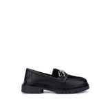Tamer Tanca Kadın Deri & Tekstil Siyah Loafer Ayakkabı
