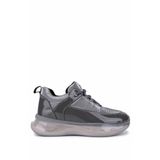 Tamer Tanca Kadın Gri Rugan Sneakers & Spor Ayakkabı 1172 07 BN AYK SK25-26 GRI RGN/PRST
