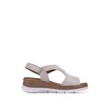 Tamer Tanca Kadın Hakiki Deri Bej Düz Sandalet 766 3376 BN SNDLT Y26 BEJ SILVER GREY