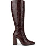 Tamer Tanca Kadın Hakiki Deri Bordo Casual Çizme 33 409-1 Bn Czm SK24-25 Bordo Kroko
