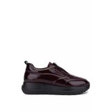 Tamer Tanca Kadın Hakiki Deri Bordo Sneakers & Spor Ayakkabı 1107 521 BN AYK SK25-26 BORDO RUGAN