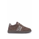 Tamer Tanca Kadın Hakiki Deri Kahverengi Sneakers & Spor Ayakkabı 849 210702 BN AYK SK25-26 SUGERO SUET/ALTIN YLN