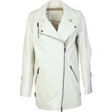 Tamer Tanca Kadın Hakiki Deri Kırık Beyaz Deri Mont 571 B-158 Byn Derımont SK23/24 Off Whıte Jumbo - XL