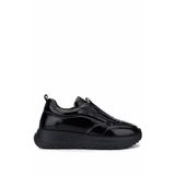 Tamer Tanca Kadın Hakiki Deri Siyah Rugan Sneakers & Spor Ayakkabı 1107 521 BN AYK SK25-26 SIYAH RUGAN