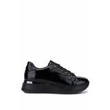 Tamer Tanca Kadın Hakiki Deri Siyah Rugan Sneakers & Spor Ayakkabı 322 2514502 BN AYK SK25-26 SIYAH KRSK RGN