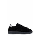 Tamer Tanca Kadın Hakiki Deri Siyah Süet/Siyah Beyaz Leopar Sneakers & Spor Ayakkabı 1060 25113 BN AYK Y25 SYH SUET/SYH BYZ LEOPAR