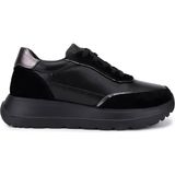 Tamer Tanca Kadın Hakiki Deri Sneakers & Spor Ayakkabı 1107 510 Bn Ayk SK25-26 Syh Suet/dr/ant - Siyah