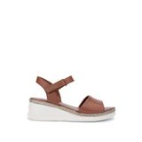 Tamer Tanca Kadın Hakiki Deri Taba Comfort Sandalet