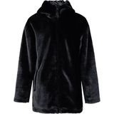 Tamer Tanca Kadın Peluş Siyah Kumaş Mont Deri Mont 415 178 Byn Pelus SK24/25 Sıyah Pelus - 3XL