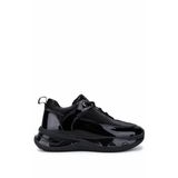 Tamer Tanca Kadın Siyah Rugan Sneakers & Spor Ayakkabı 1172 07 BN AYK SK25-26 SYH RGN/PRST